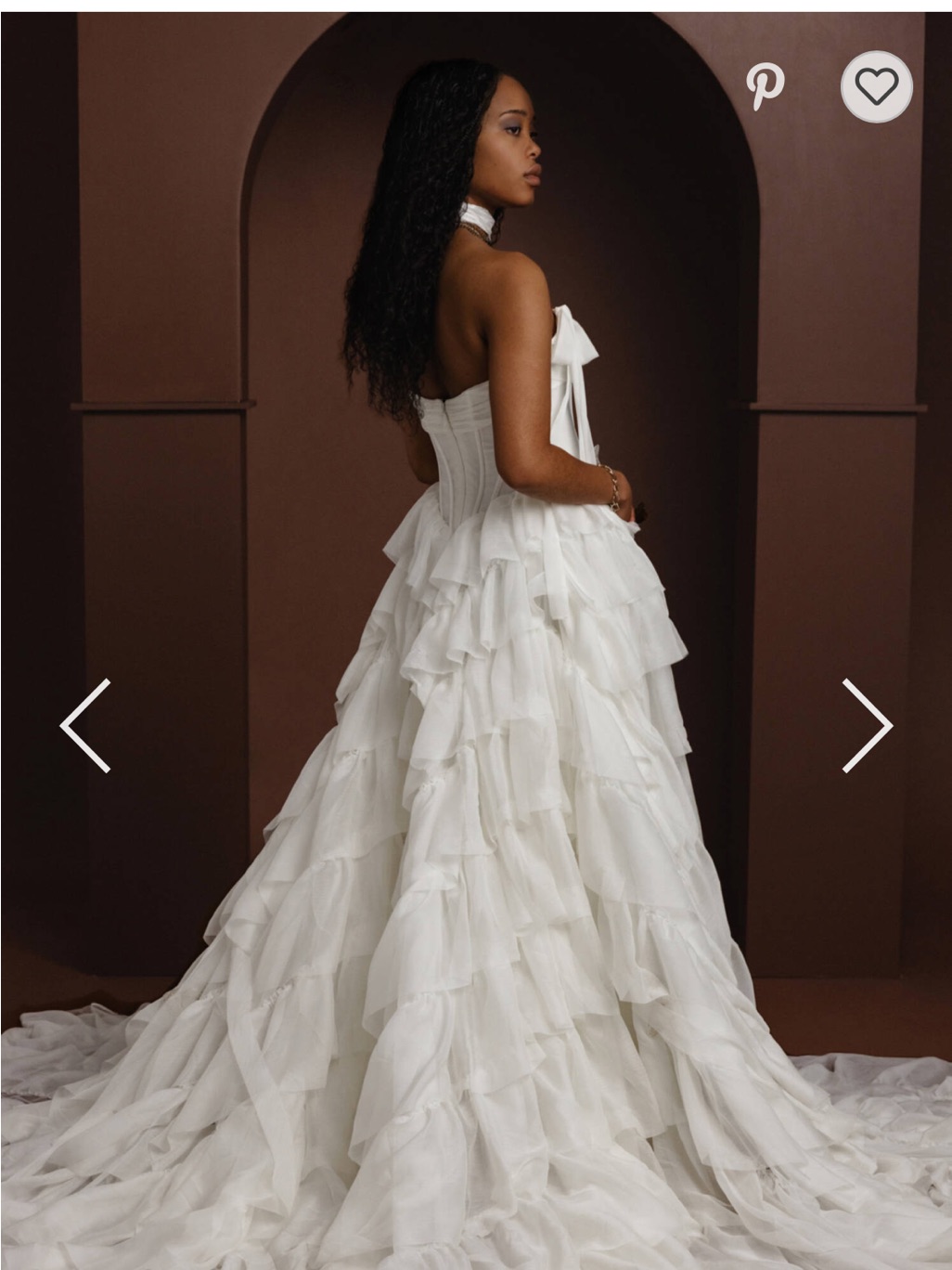 Rue De Seine - Jacqueline Off-White Tiered Ruffle Corset Gown- Wedding Dress — image 7 of 8